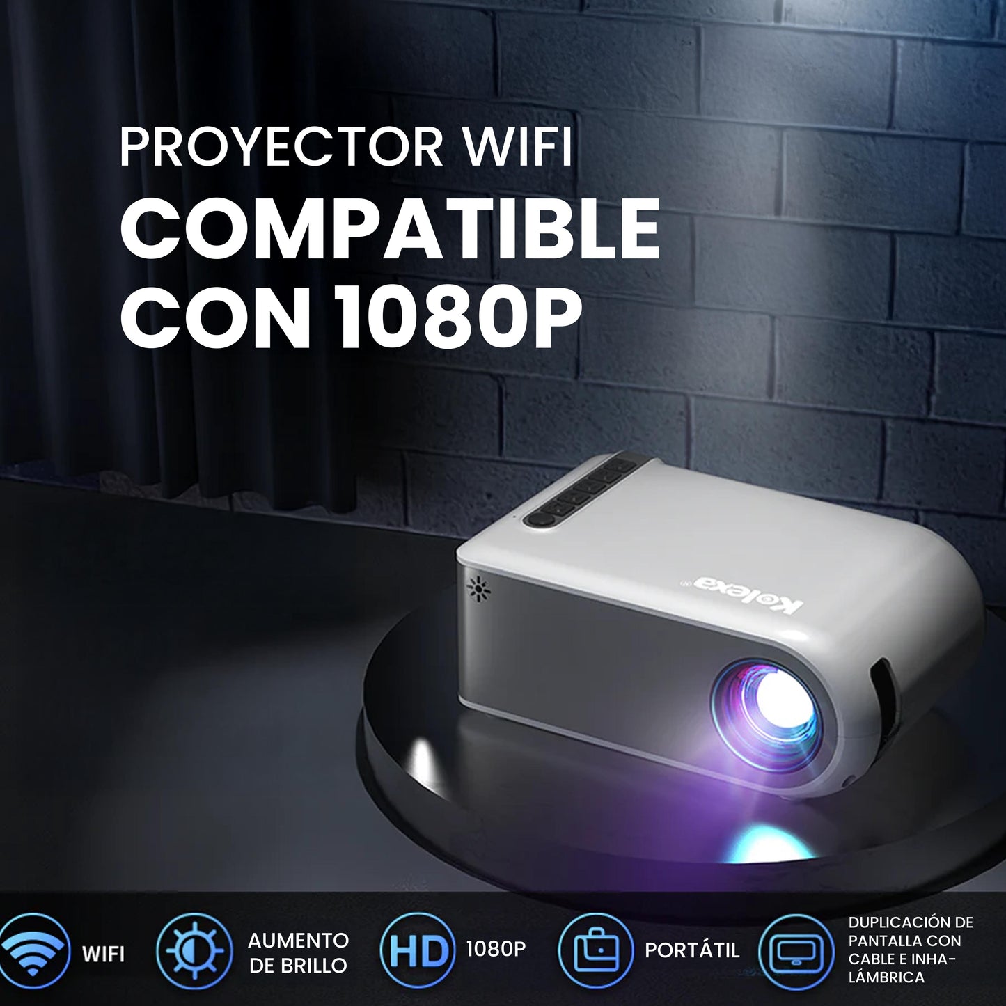 Mini Proyector WiFi Full HD 1080p Kolexa